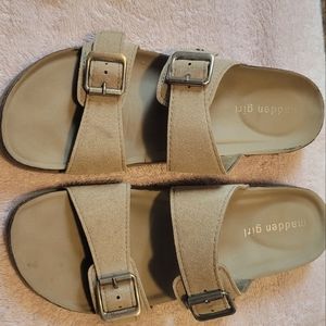 Madden sandles. Size 8 great condition light tan.